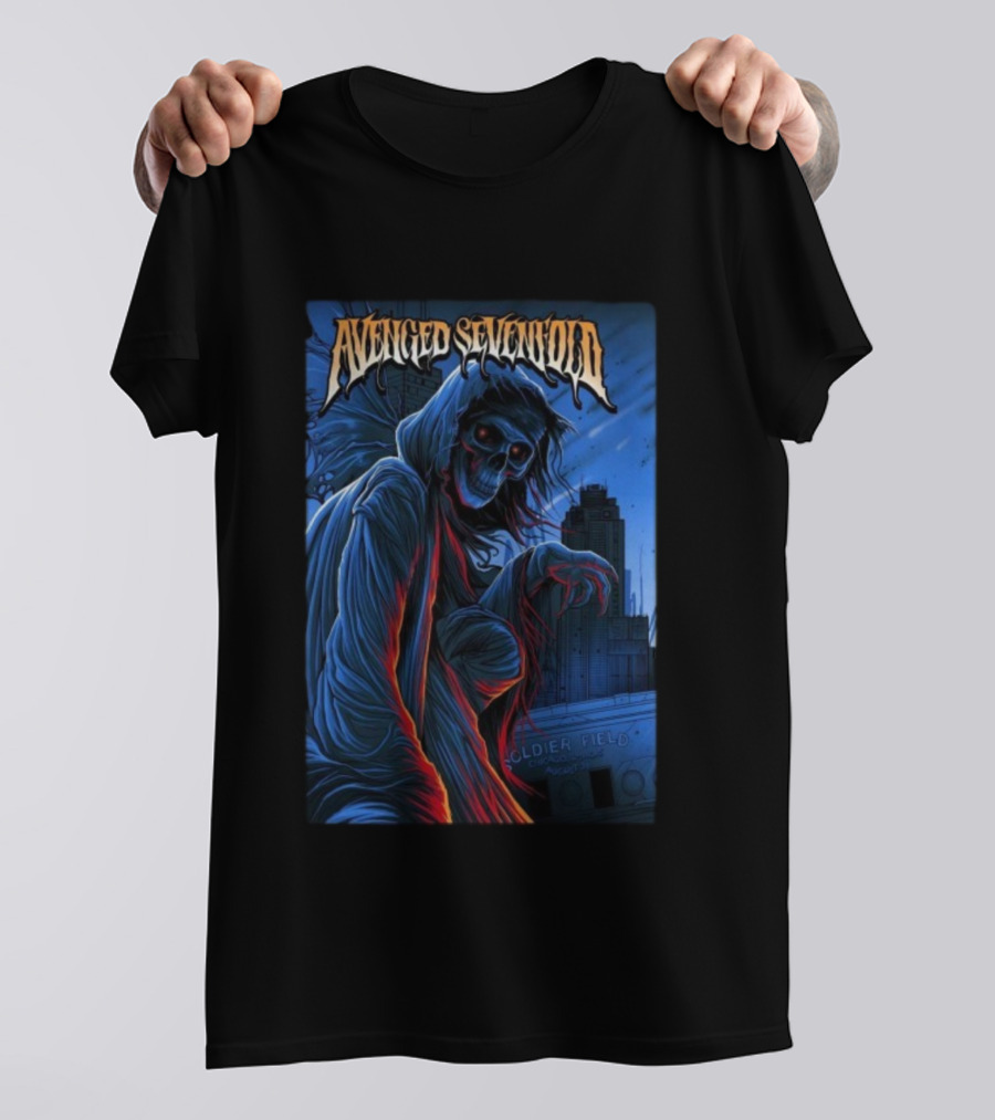 Avenged Sevenfold Soldier Field Halloween Tour Chicago 2025 T-Shirt