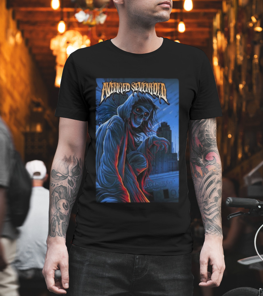 Avenged Sevenfold Soldier Field Halloween Tour Chicago 2025 T-Shirt