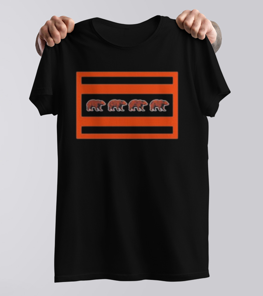 Chicago Bears Hoge And Jahns Flag With Bear Icons T-Shirt