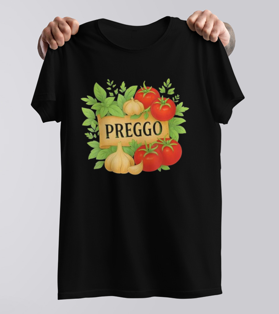Prego Sauce Inspired Preggo Cute Pregnancy Announcement Costume T-Shirt