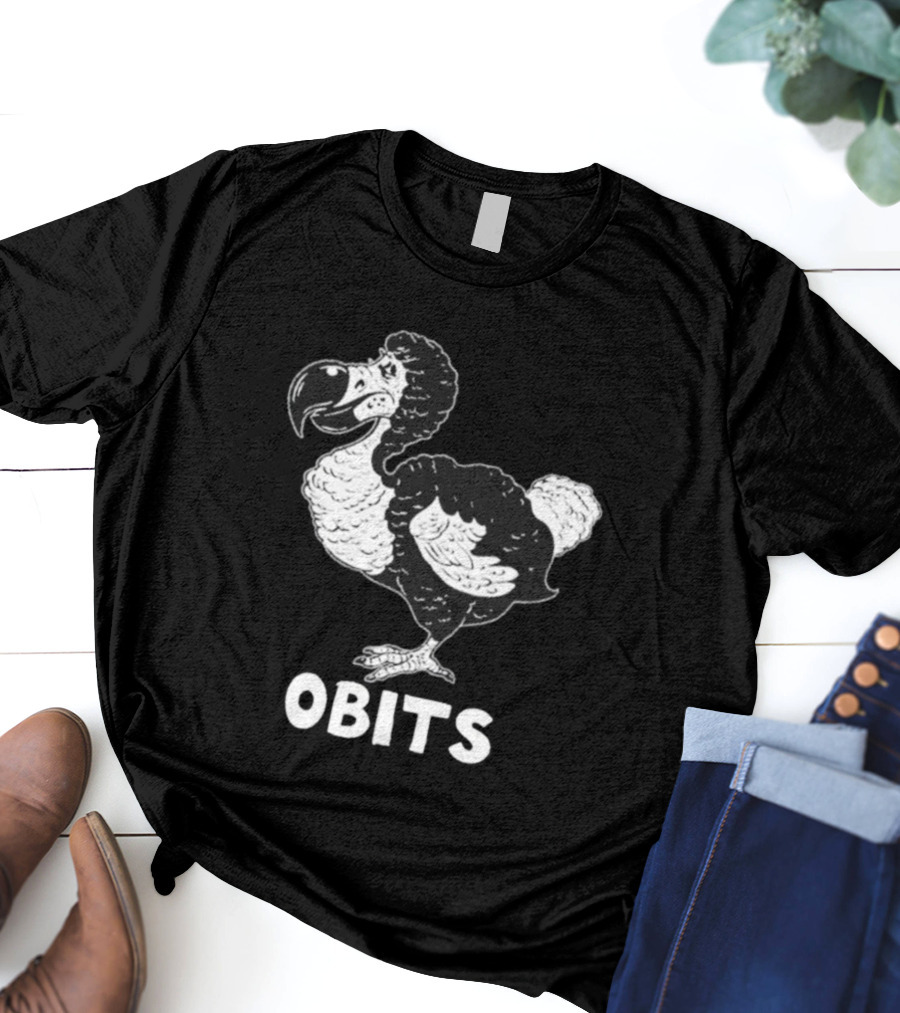 OBITS Dodo Bird Black And White Cartoon T-Shirt