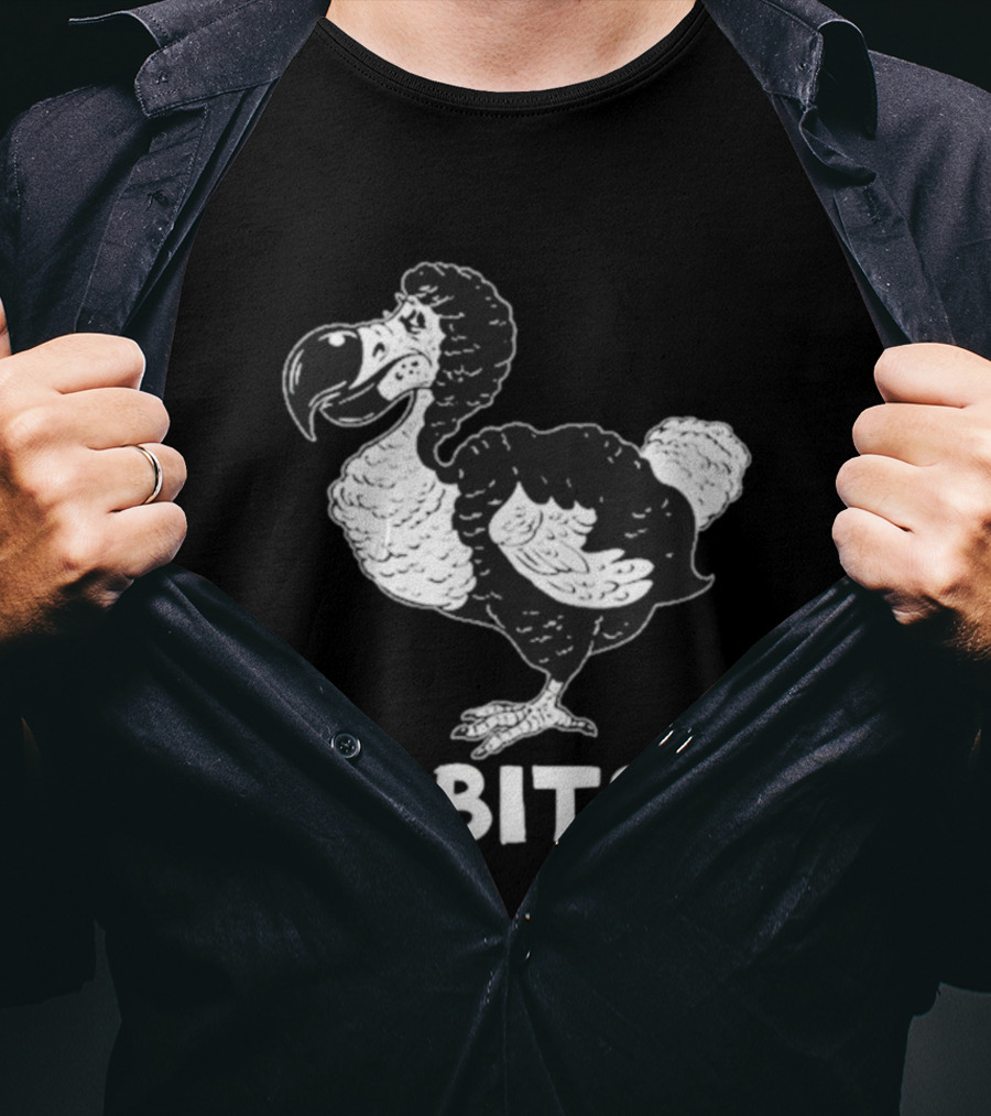 OBITS Dodo Bird Black And White Cartoon T-Shirt