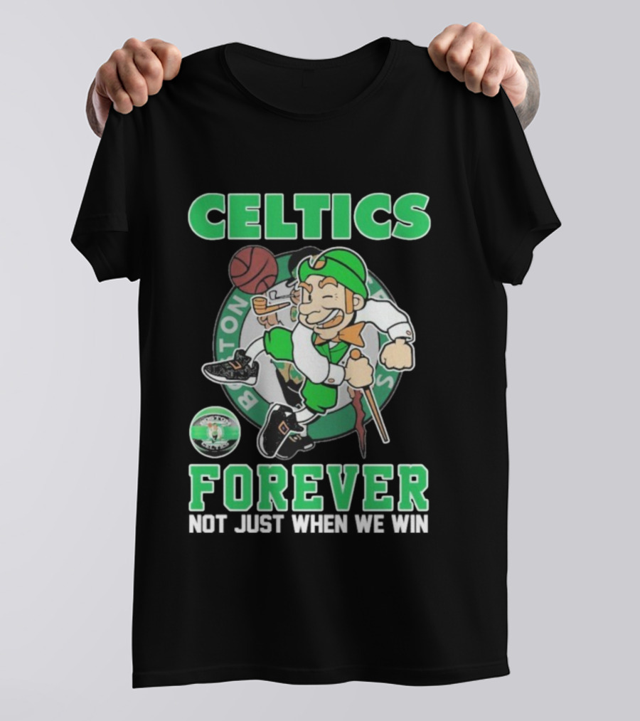 Boston Celtics Forever Team Logo Fan Mascot T-Shirt