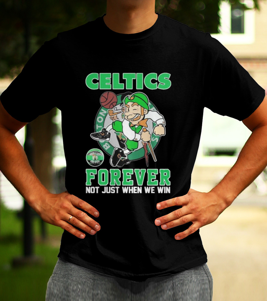 Boston Celtics Forever Team Logo Fan Mascot T-Shirt
