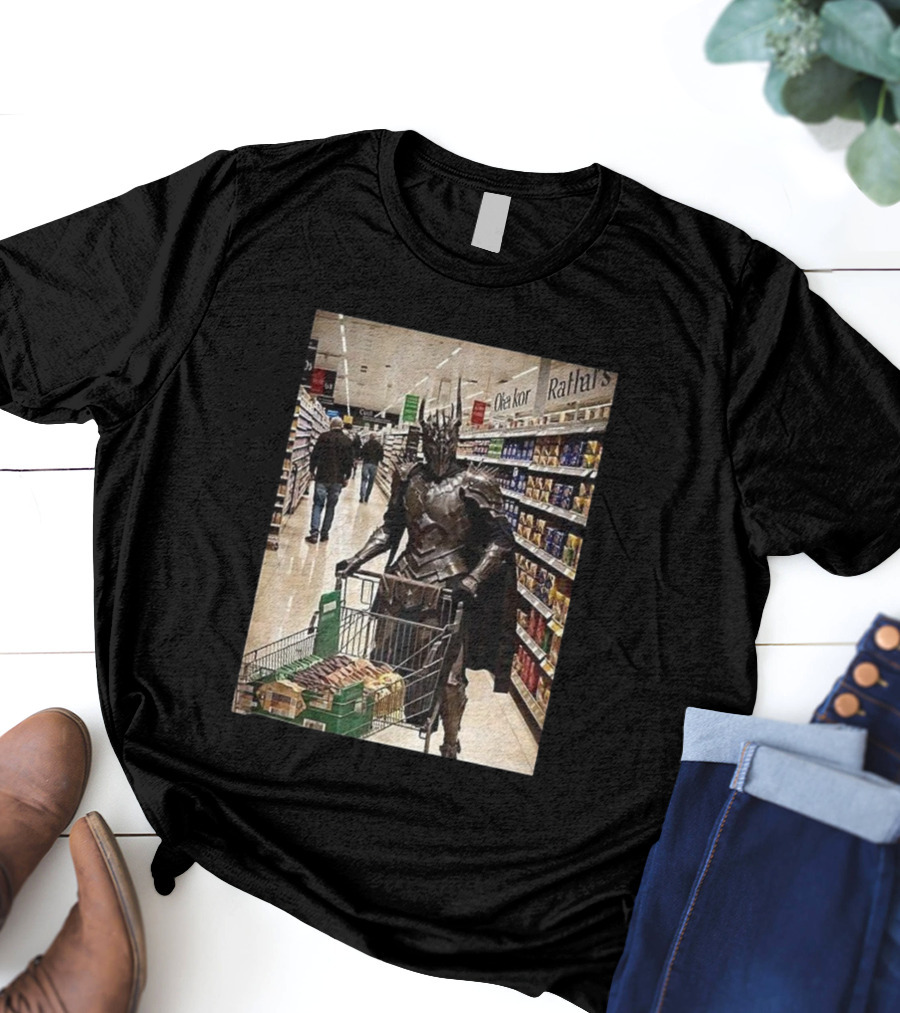 Sauron Shopping Adventure In Grocery Aisle T-Shirt