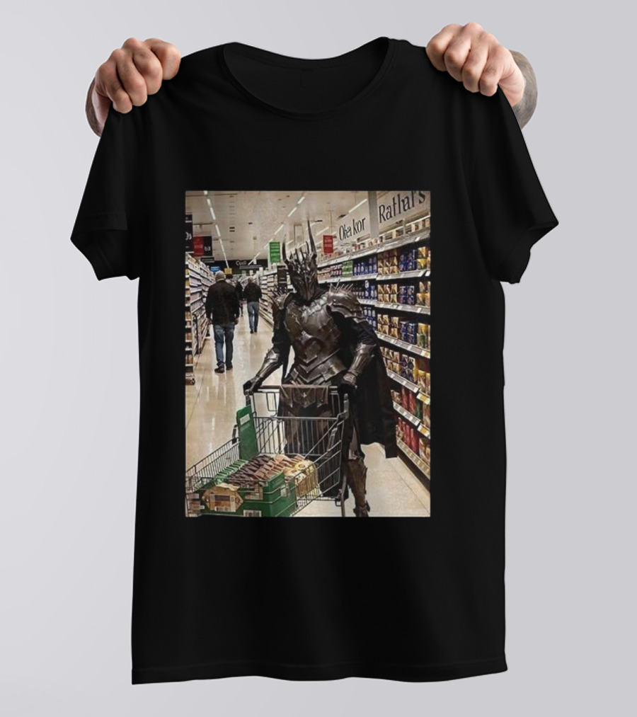 Sauron Shopping Adventure In Grocery Aisle T-Shirt