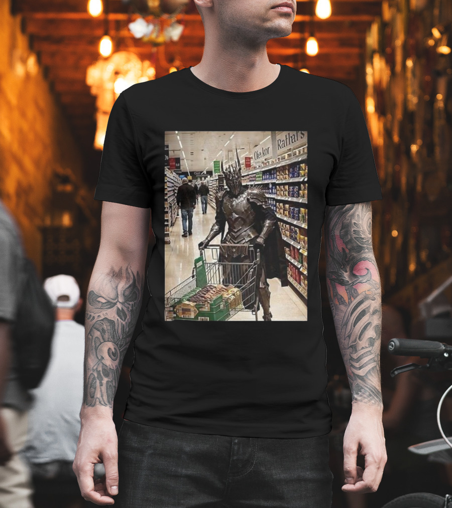 Sauron Shopping Adventure In Grocery Aisle T-Shirt