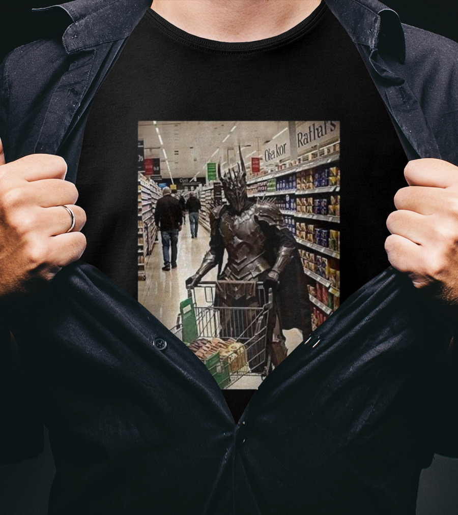 Sauron Shopping Adventure In Grocery Aisle T-Shirt