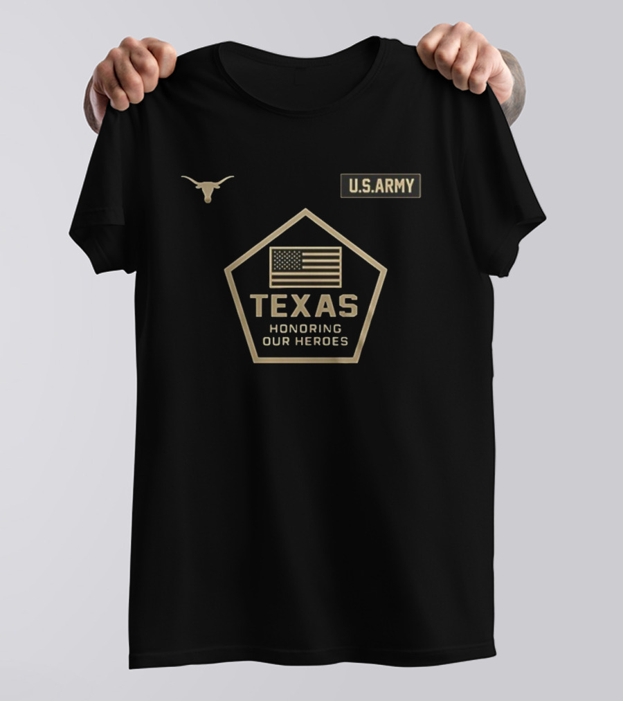 Texas Longhorns U.S. Army Honoring Our Heroes Military Appreciation Day T-Shirt