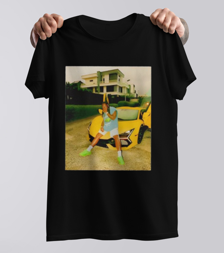 Thatojoboy Burna Boy Armless Style Yellow Sports Car Scene T-Shirt