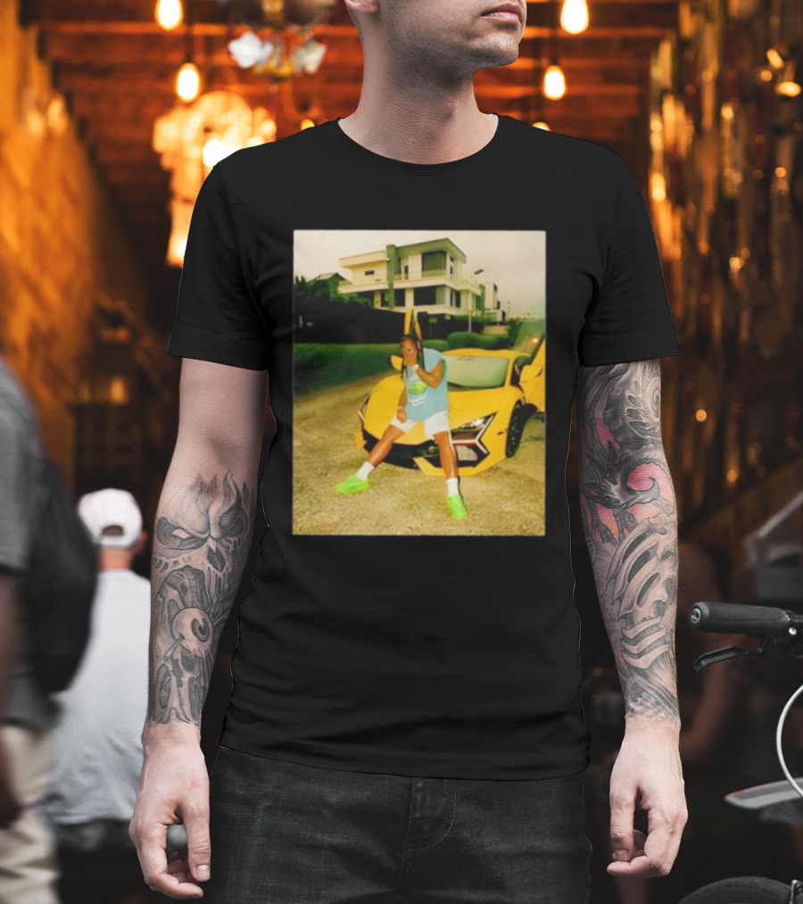 Thatojoboy Burna Boy Armless Style Yellow Sports Car Scene T-Shirt