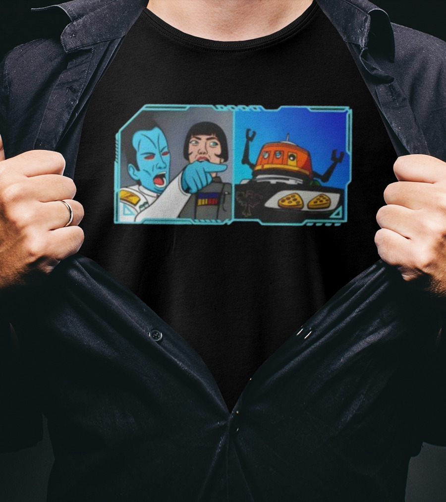 Thrawn Meme Vs. Chopper Star Wars Rebels Pizza Argument T-Shirt