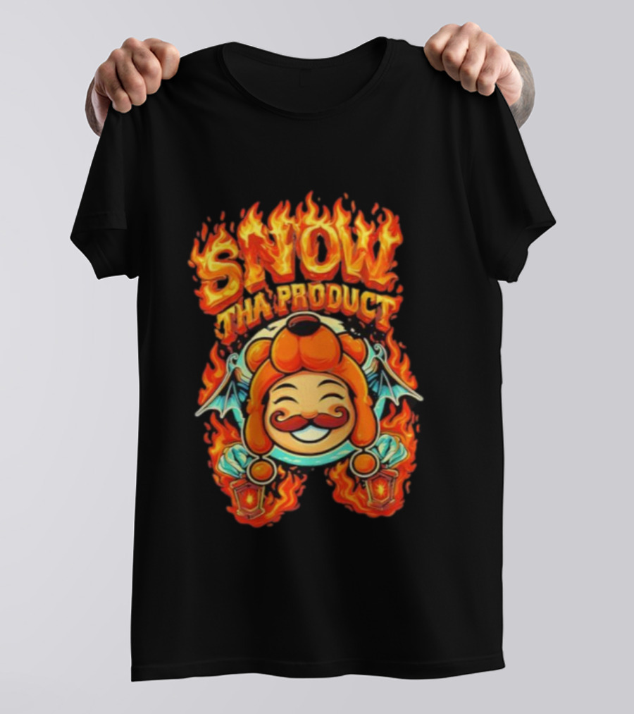 Snow Tha Product Fiery Bat Lanterns Halloween T-Shirt