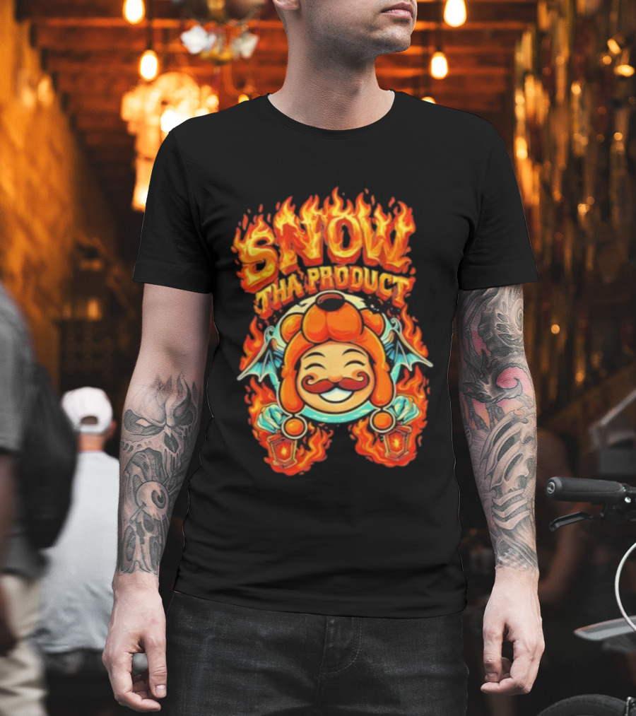 Snow Tha Product Fiery Bat Lanterns Halloween T-Shirt