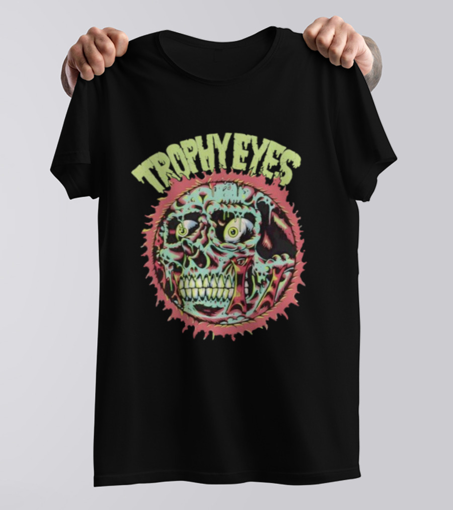 Trophy Eyes Zombie Skull Halloween 2025 T-Shirt