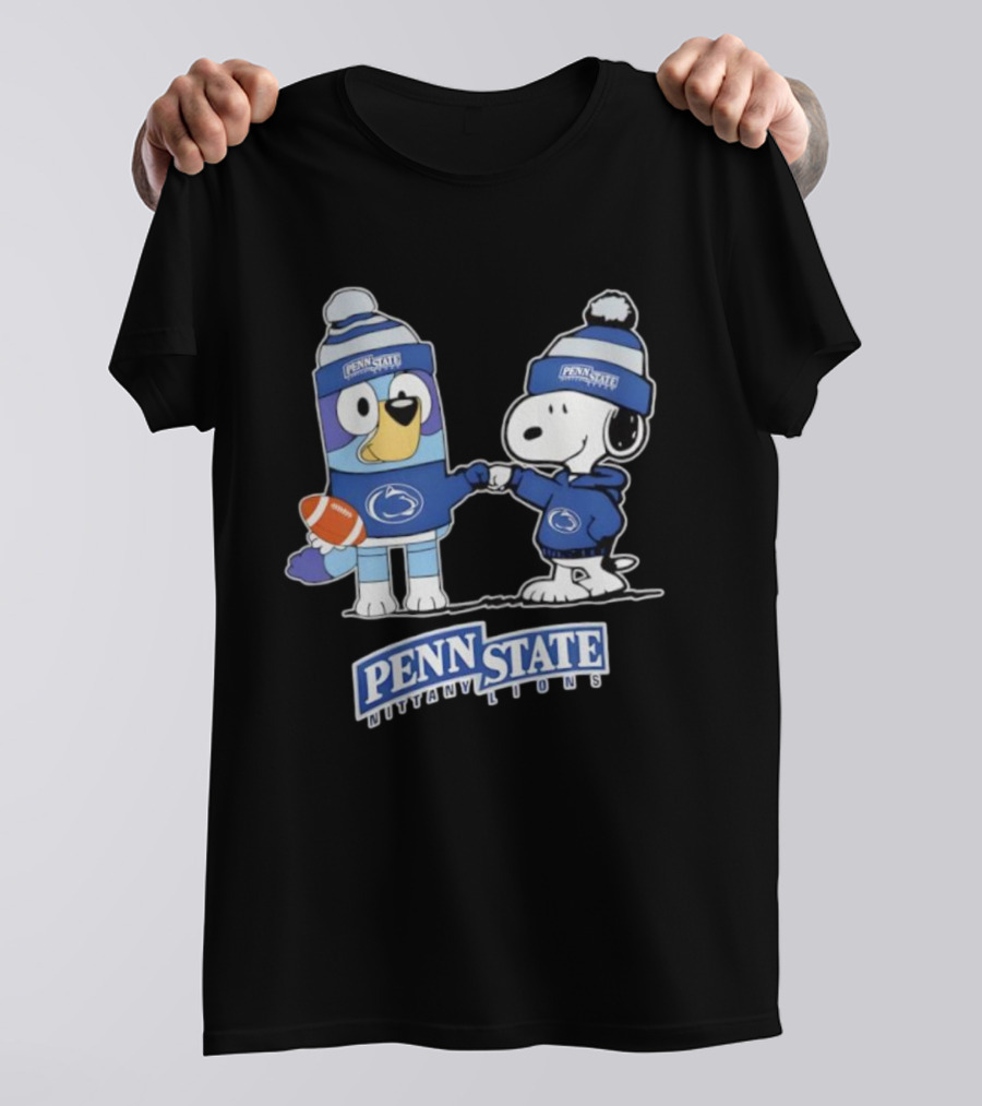 Snoopy Bluey Penn State Nittany Lions Football Collaboration T-Shirt