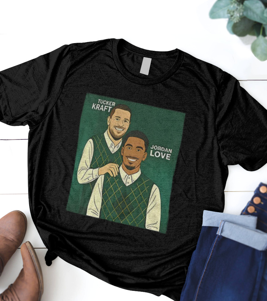 Tucker Kraft Jordan Love Green Bay Packers Step Brothers NFL Cartoon T-Shirt