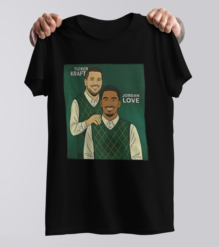 Tucker Kraft Jordan Love Green Bay Packers Step Brothers NFL Cartoon T-Shirt