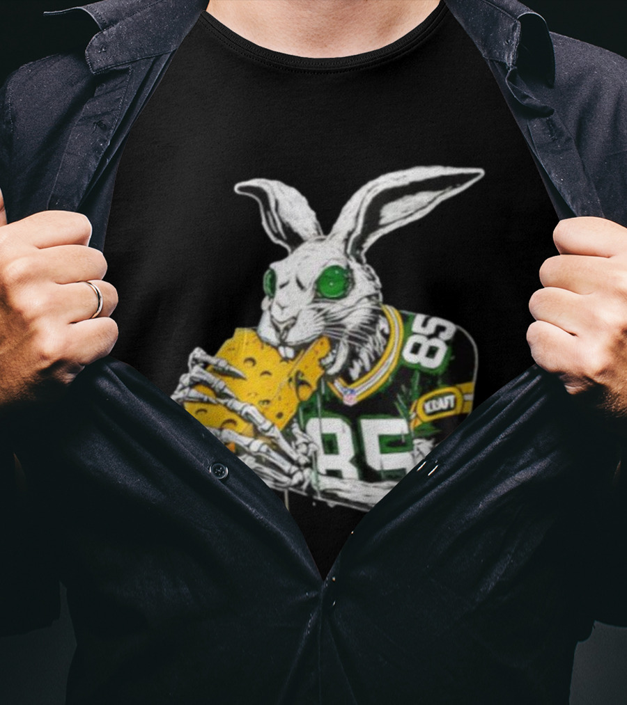Tucker Kraft Green Bay Packers Rabbit 85 Cheese Eater T-Shirt