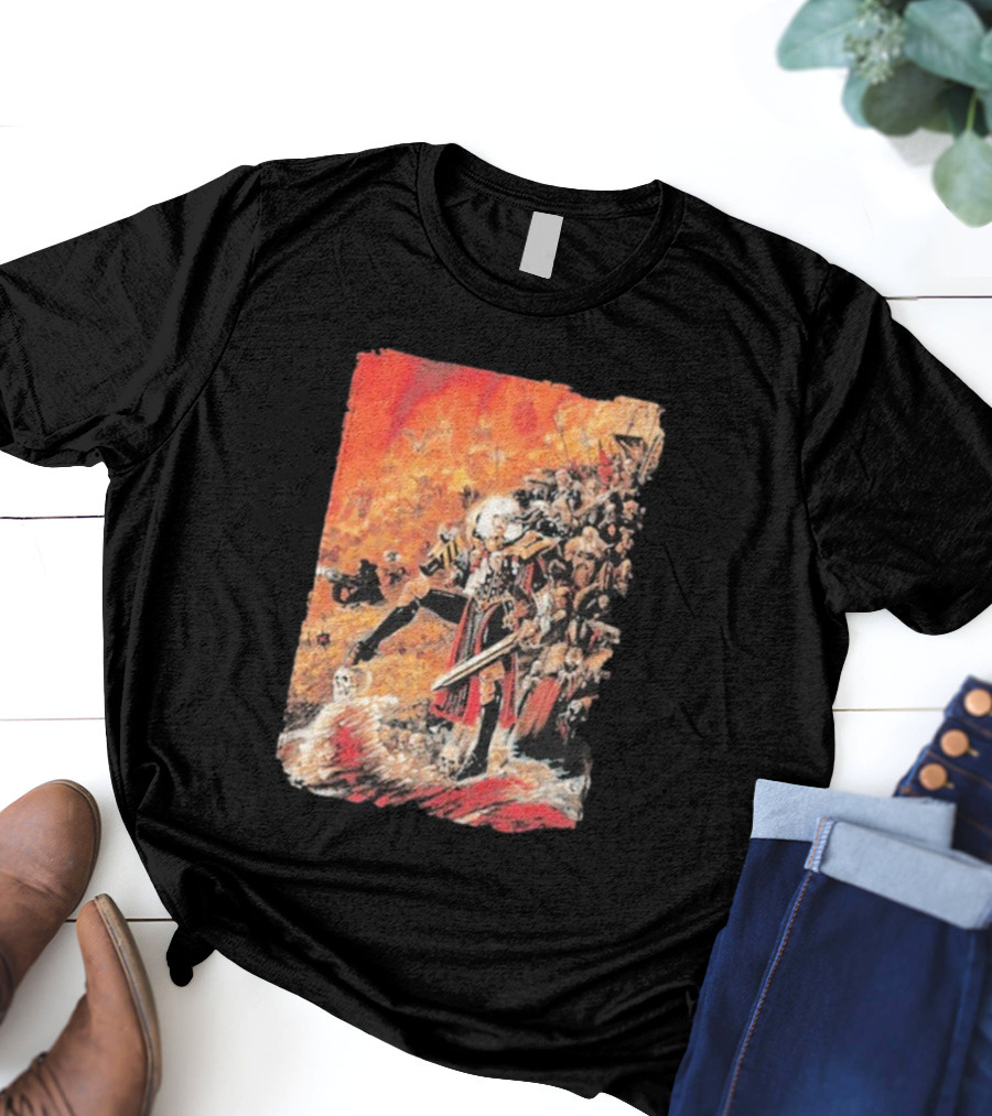 Warhammer Grimdark Canoness Veridyan Battle Scene Fantasy Artwork T-Shirt