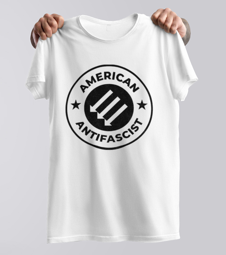 American Antifascist Three Arrows Symbol Political Emblem T-Shirt