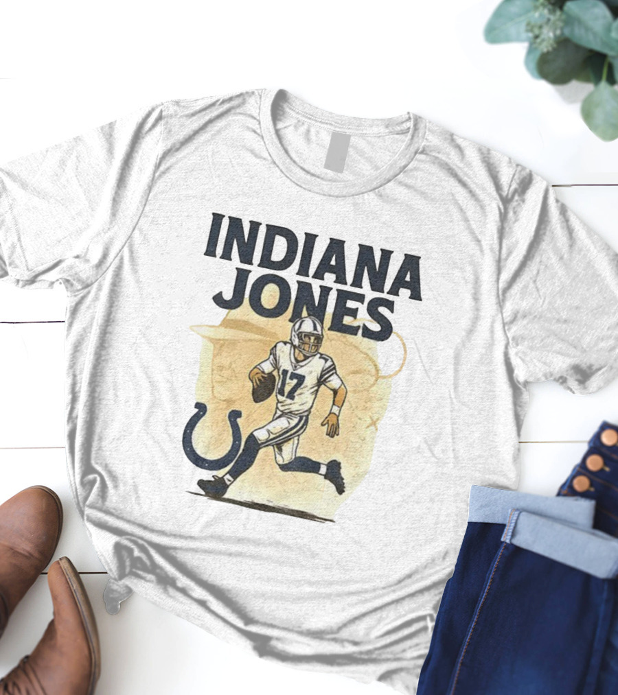Indiana Jones 17 Running Indianapolis Colts Football NFL Game Day T-Shirt