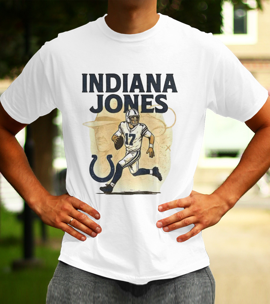 Indiana Jones 17 Running Indianapolis Colts Football NFL Game Day T-Shirt