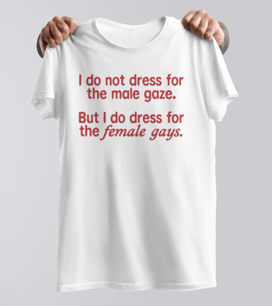 I Do Not Dress For The Male Gaze But I Do Dress For The Female Gays T-Shirt