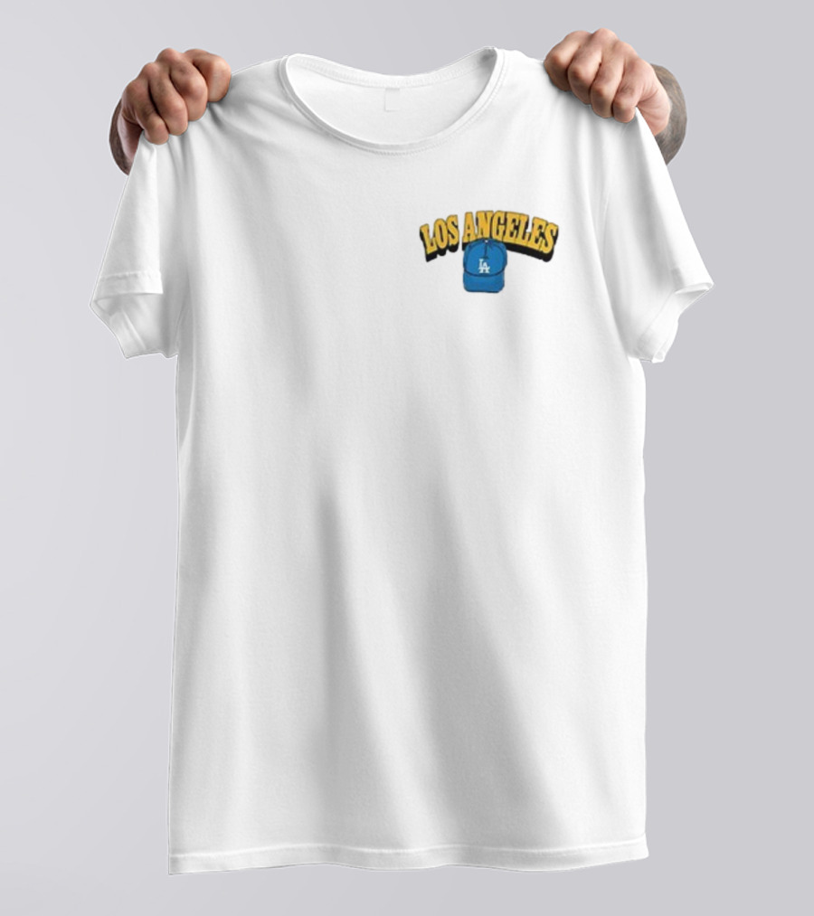 Los Angeles Dodgers LA Cap Shadow Retro Style T-Shirt
