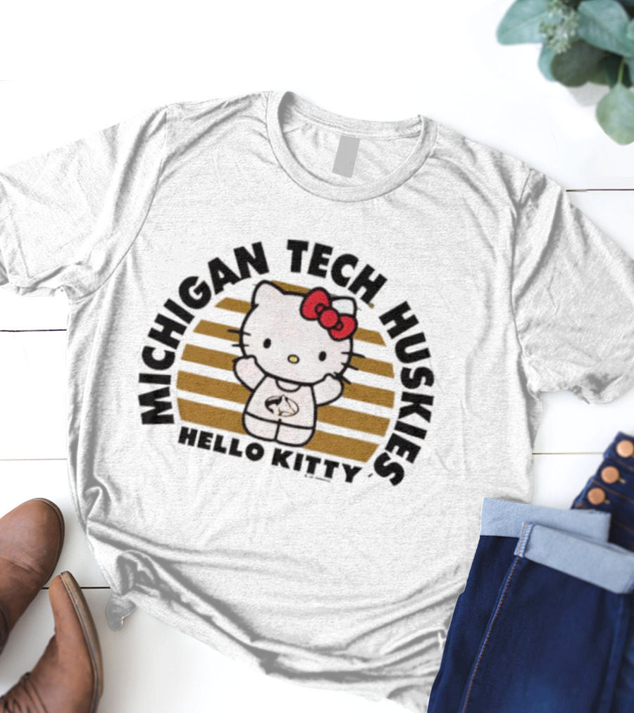Michigan Tech Huskies Hello Kitty Collaboration T-Shirt