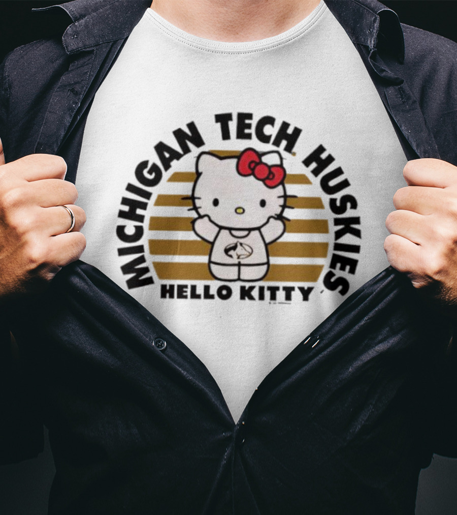 Michigan Tech Huskies Hello Kitty Collaboration T-Shirt