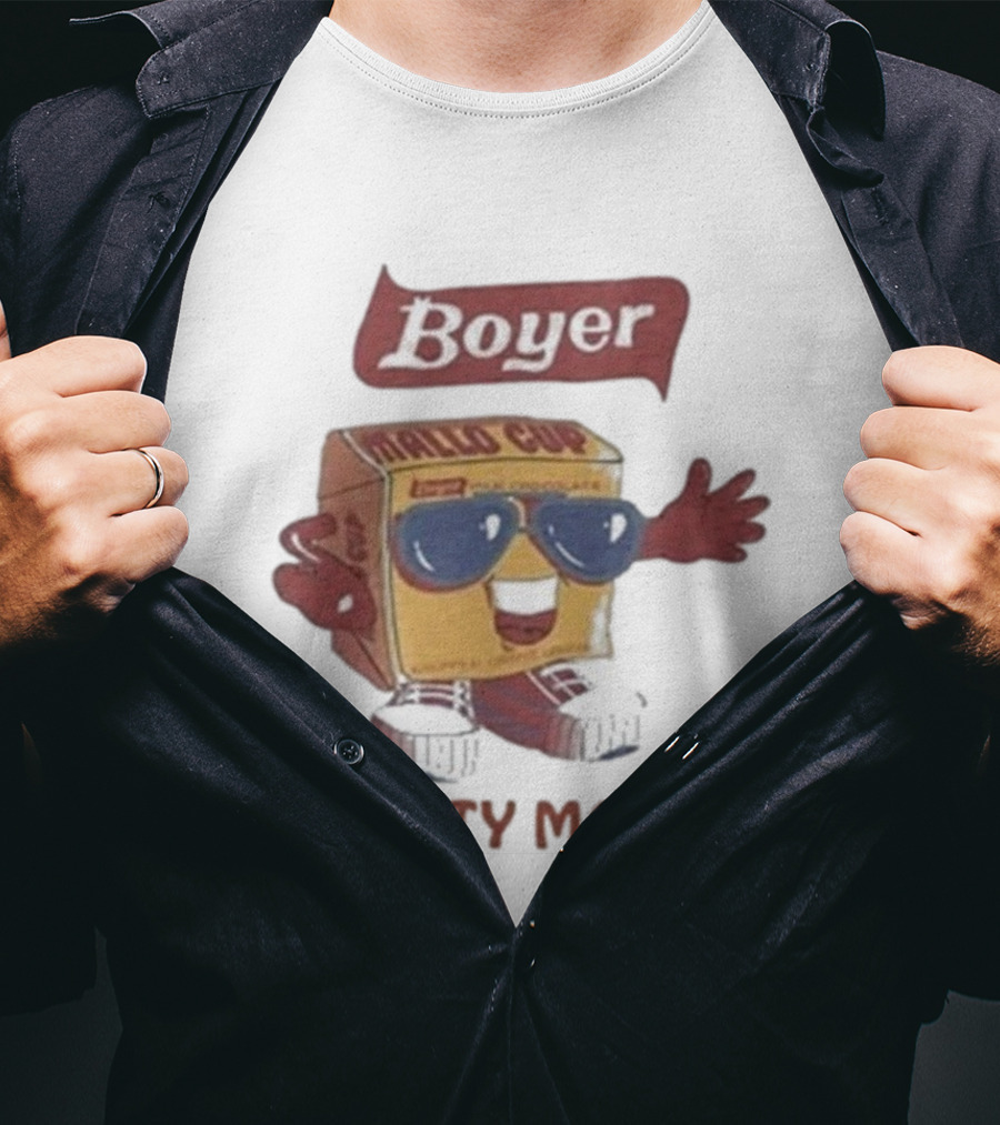 Boyer Mallo Cup Marty Mallo Character With Sunglasses T-Shirt