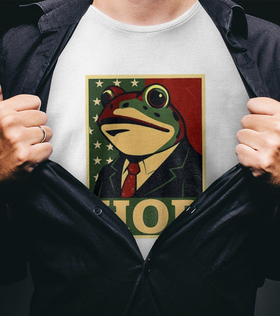 Frog HOP Portland Protest Anti ICE Anti Fascism American Flag T-Shirt