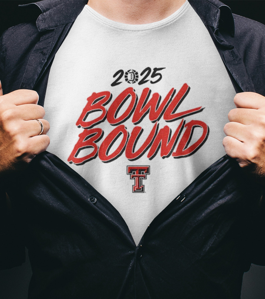 2025 Texas Tech Red Raiders Bowl Bound Football T-Shirt
