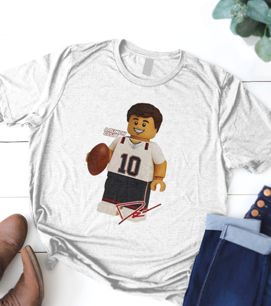 Tom Brady New England Patriots Lego Minifigure 10 Launch Club Signature T-Shirt