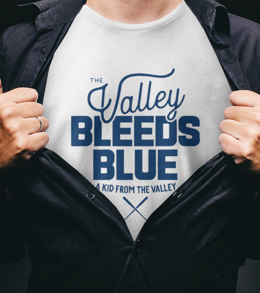Toronto Blue Jays The Valley Bleeds Blue A Kid From The Valley MLB Baseball 2025 T-Shirt