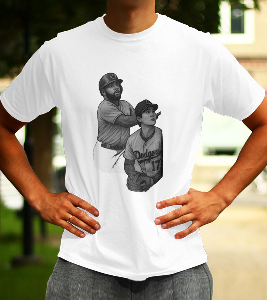 Vladdy Guerrero Jr. Shohei Ohtani Dodgers World Series Baseball Moment T-Shirt
