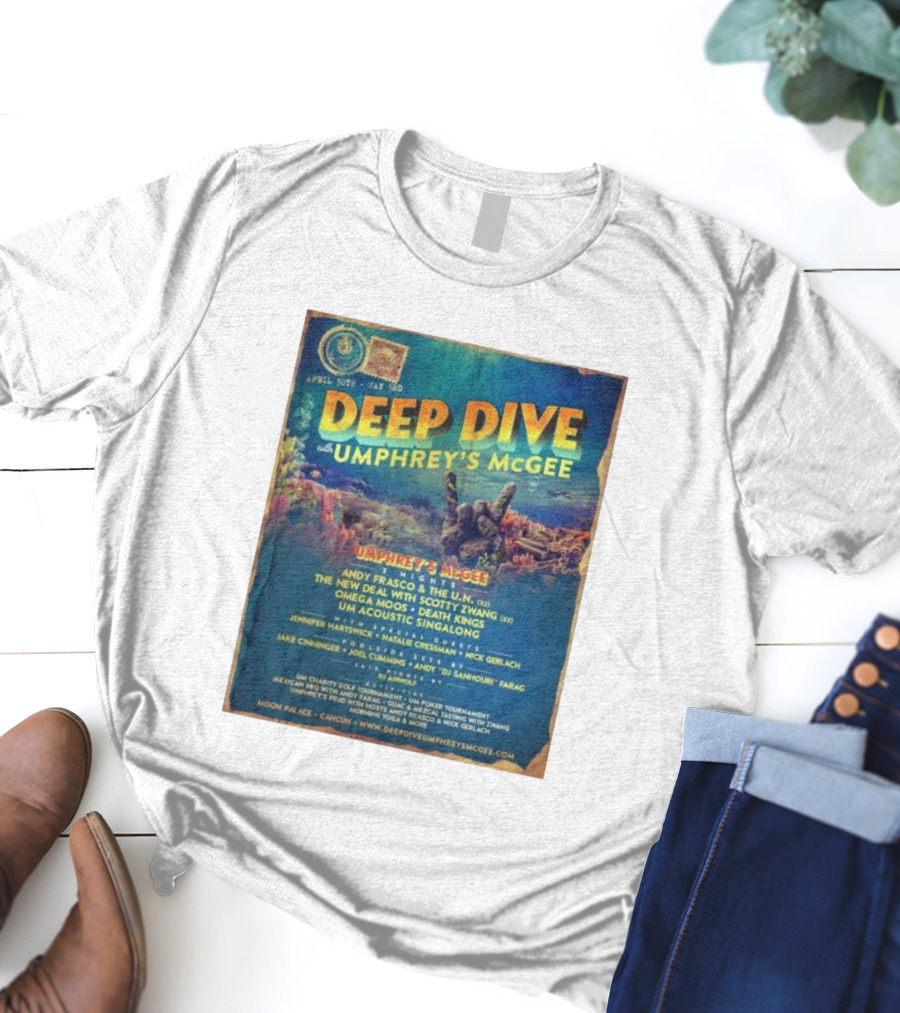 Deep Dive With Umphrey's McGee Cancun April 30th-May 3rd Moon Palace Events T-Shirt