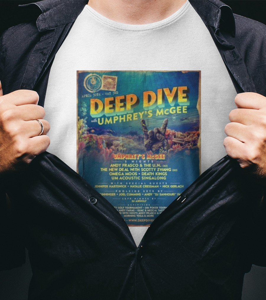 Deep Dive With Umphrey's McGee Cancun April 30th-May 3rd Moon Palace Events T-Shirt
