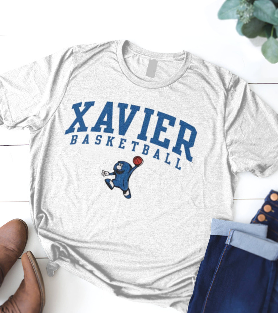 Xavier Basketball Blue Blob Mascot Enthusiast's Choice T-Shirt