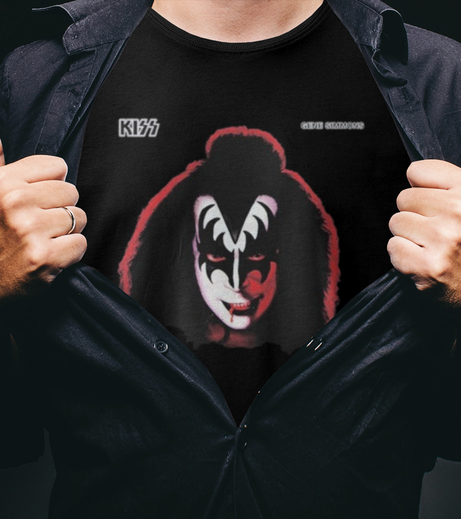 Kiss 1978 Gene Simmons Iconic Face Paint And Hair Style T-Shirt