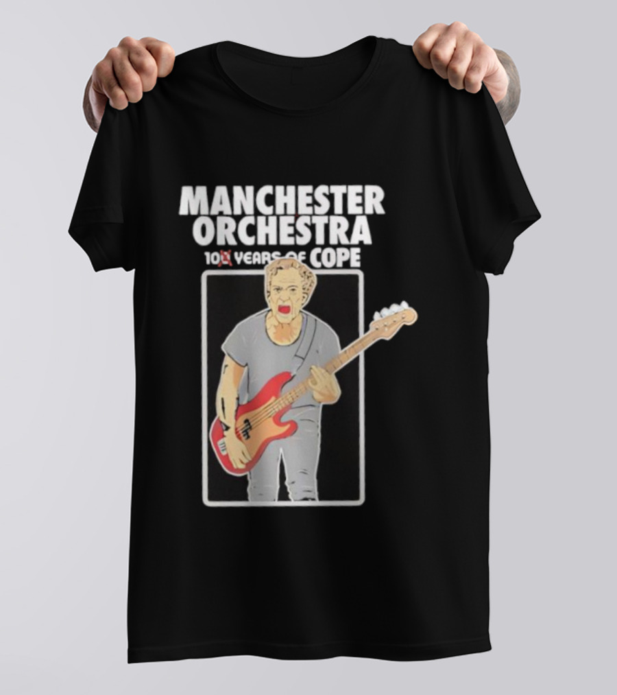 Manchester Orchestra 100 Years Of Cope Bass Guitar Illustration T-Shirt