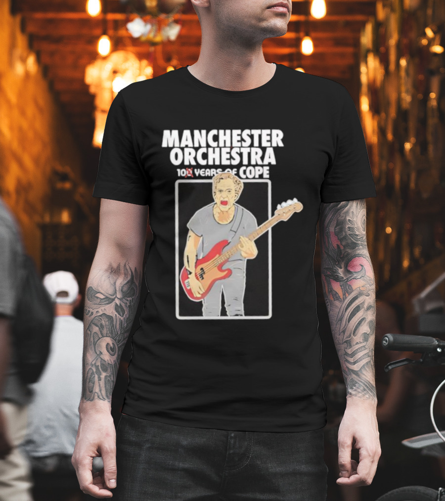 Manchester Orchestra 100 Years Of Cope Bass Guitar Illustration T-Shirt