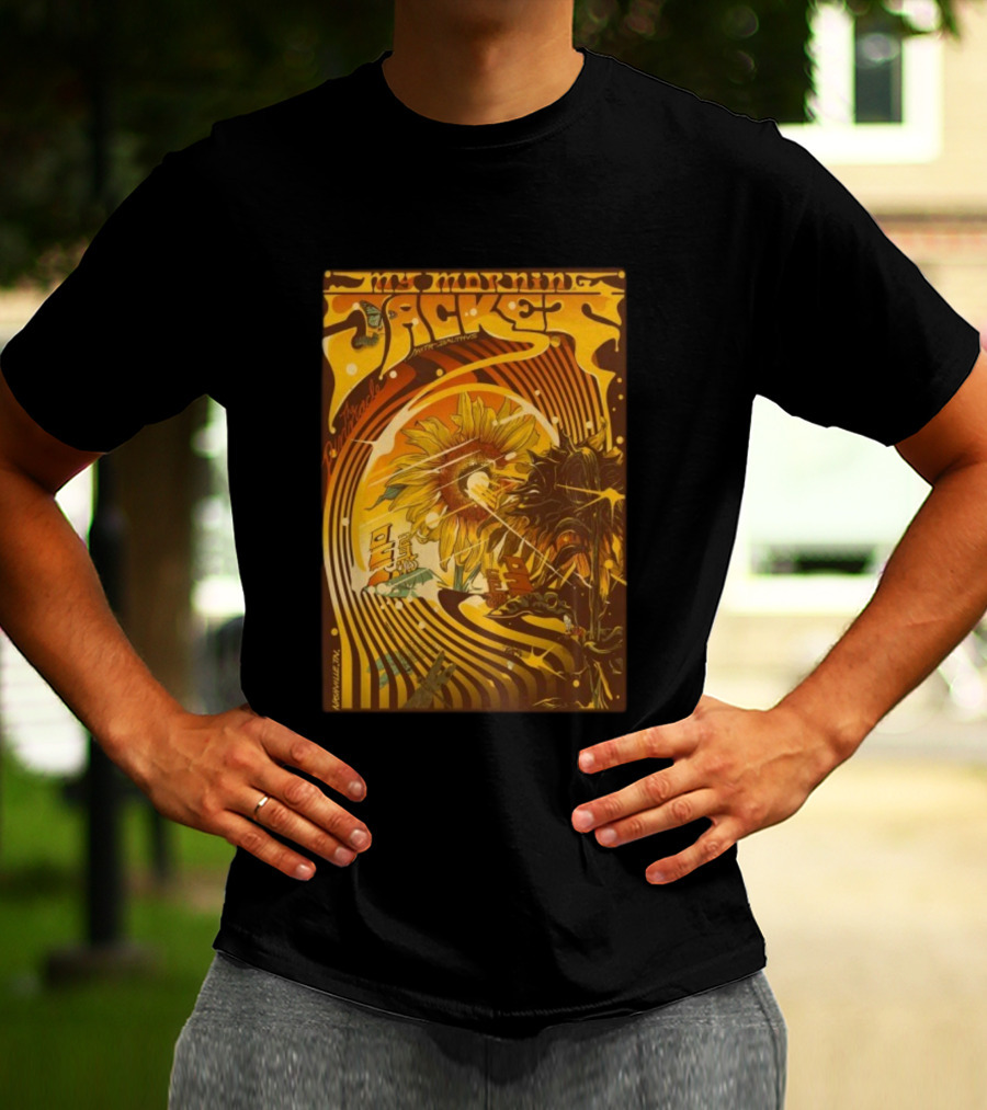 My Morning Jacket With Indigo De Souza Nashville TN October 29 2025 Sunflower Psychedelic Art Style T-Shirt