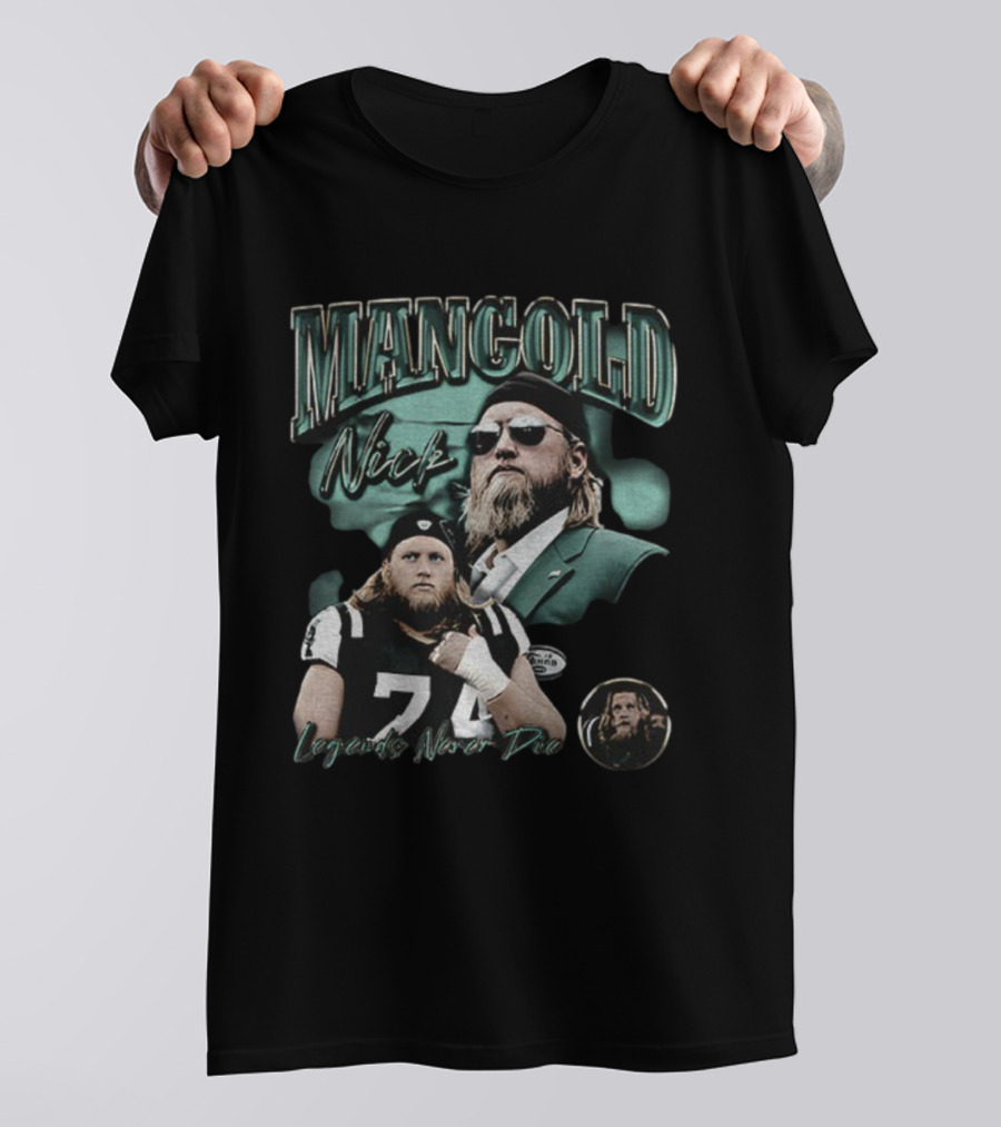 Nick Mangold New York Jets NFL Legends Never Die 74 T-Shirt