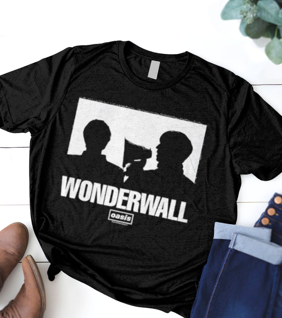Oasis Wonderwall Silhouette Iconic Music Tribute T-Shirt