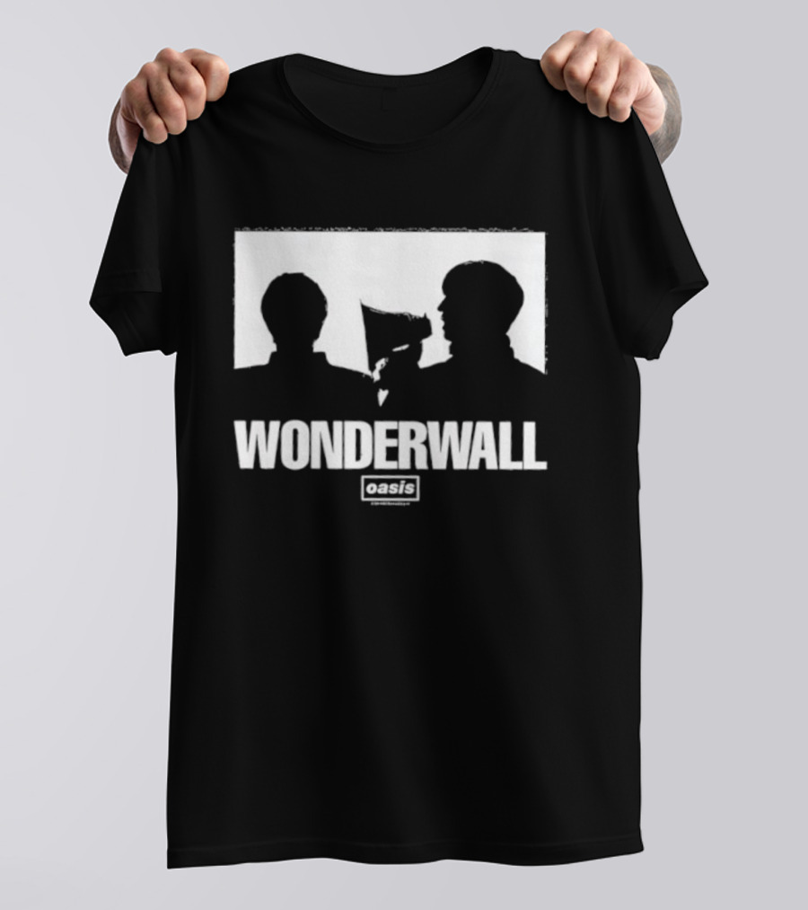 Oasis Wonderwall Silhouette Iconic Music Tribute T-Shirt