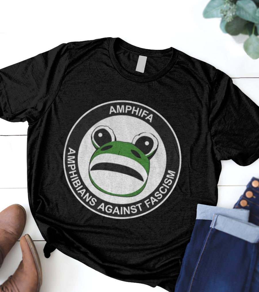 Amphifa Amphibians Against Fascism Portland Frog T-Shirt