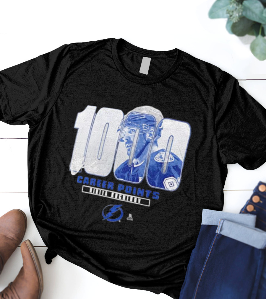 Tampa Bay Lightning Nikita Kucherov 1000 Career Points Signature T-Shirt
