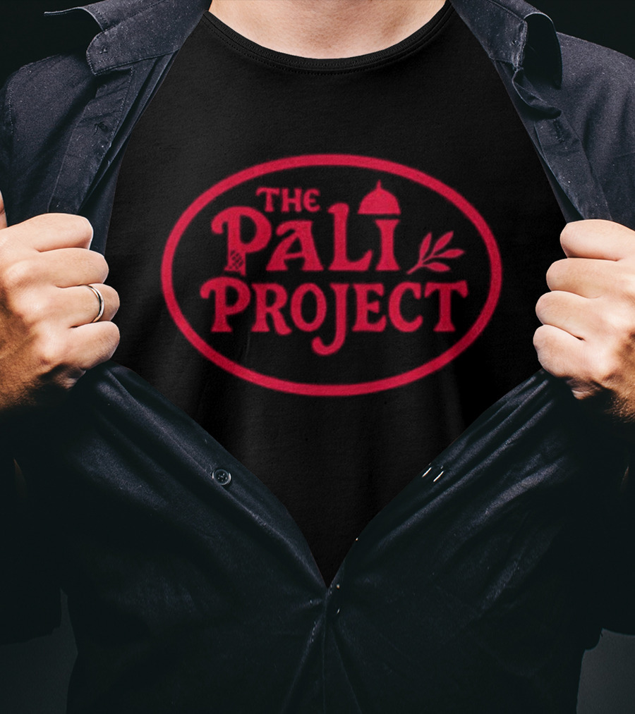 The Pali Project Heritage Red Text Oval Icon T-Shirt